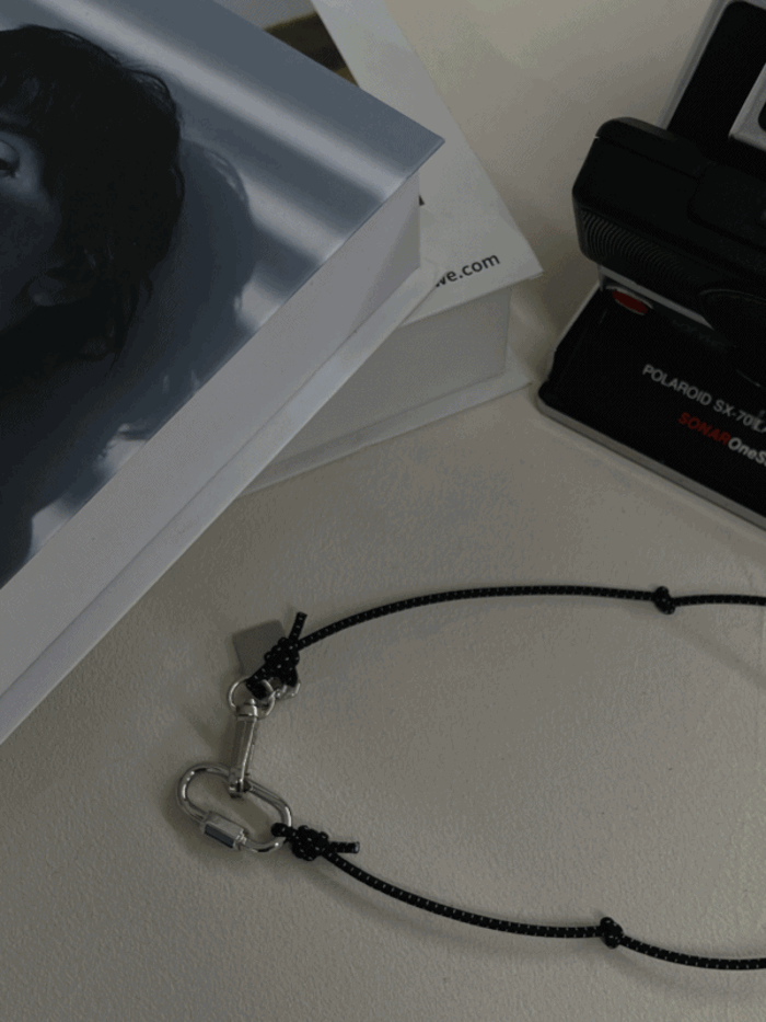 Archive String tag necklace 6color